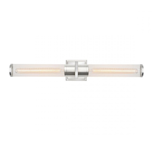 Positano-2-Light Bathroom Vanity Light-Clear Glass/Polished Nickel (12|AC11773CN)