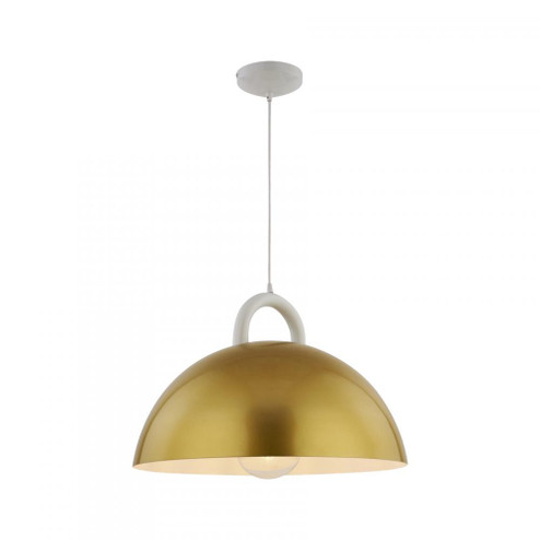 Pantheon-1-Light Pendant-15.75''-Gold/White (12|AC12000BR)