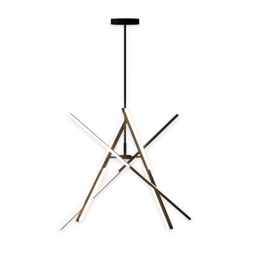 Stix - LED Chandelier - Black (12|AC7709BK)