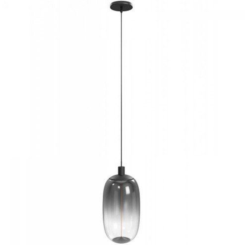 Monaco 8'' Acrylic Pendant in Black and Gradient Smoke Glass (4450|HF9172-BK)