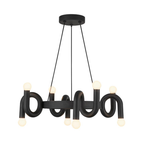 Sadie 23-in Matte Black Socket Chandelier (7713|CH420823MB)