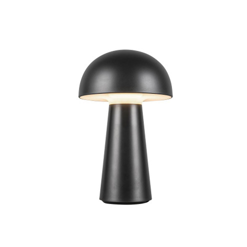 Asher 5-in Black Damp-Rated Dimmable LED Table Lamp (461|TL64108-BK)