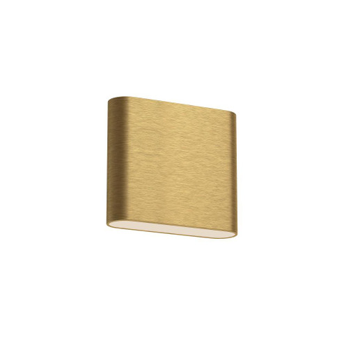 Slate 6-in Brushed Gold LED Wall Sconce (461|AT6506-BG-UNV)