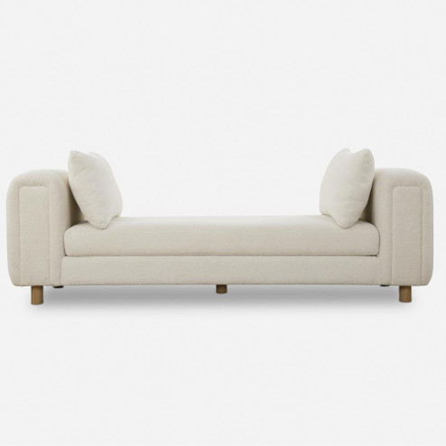 Uttermost Repose Oversized Ivory Bench (85|23836)