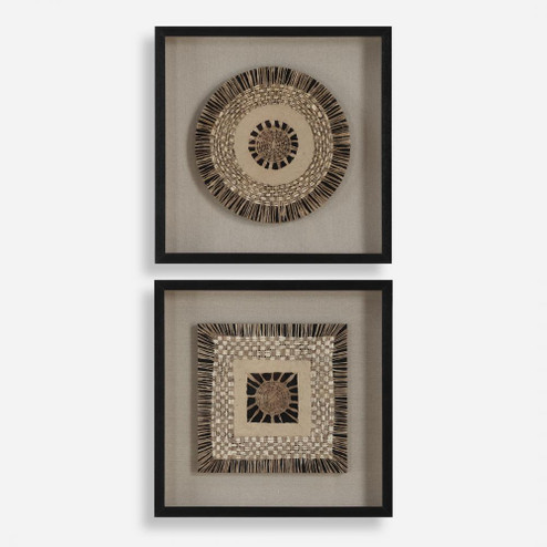 Uttermost Intertwine Knit Paper Shadow Box Set/2 (85|04367)