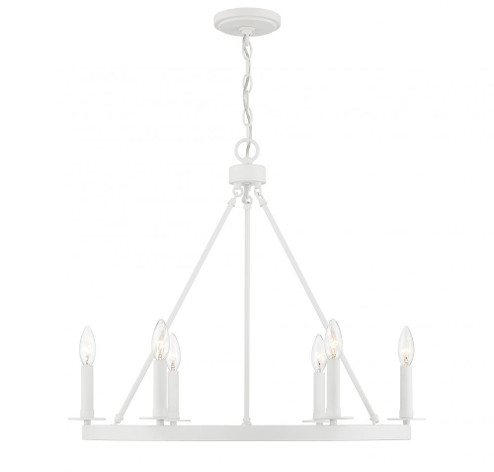 6-light Chandelier In Bisque White (128|M10093BQW)