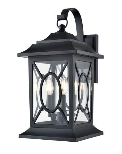 Allbert 3-Light Outdoor Wall Sconce Powder Coated Black (670|85103-PBK)