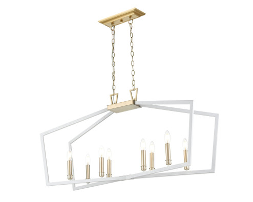 Lizabeth 8-Light Pendant Light Matte White/Modern Gold (670|4528-MW/MG)
