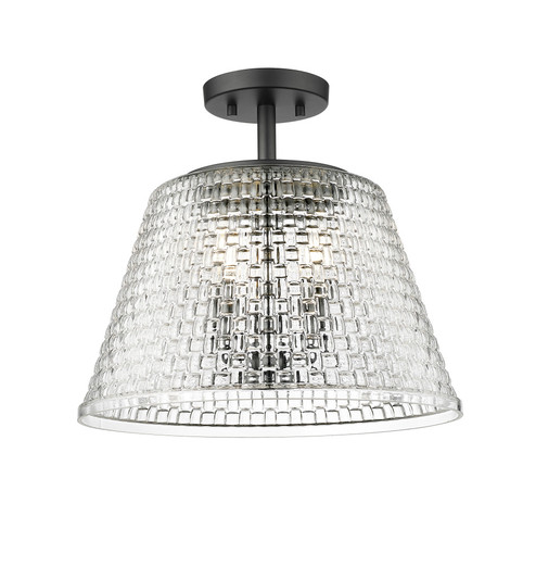 Saben 3-Light Semi-Flush Ceiling Mount Matte Black (670|22100-MB)