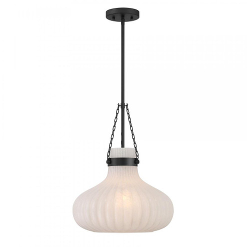 1-Light Pendant in Matte Black (8483|M7046MBK)
