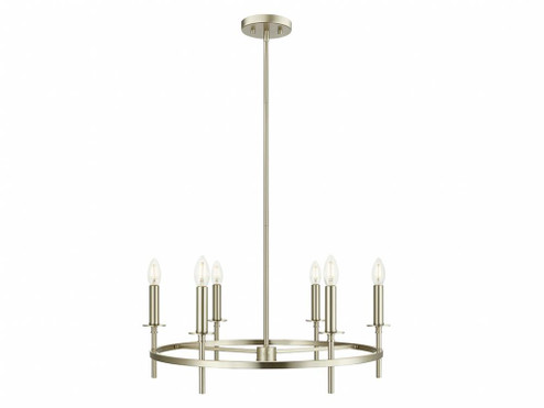 6-Light Chandelier in Brushed Nickel (8483|M100140BN)