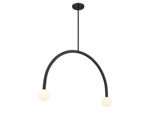 2-Light Chandelier in Matte Black (8483|M100132MBK)