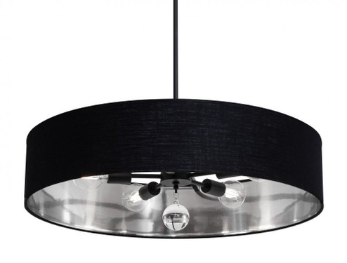 Celine Pendant 30'' Medium Base BK - BKSL shade (1|CLNP30MBBK-BKSL)