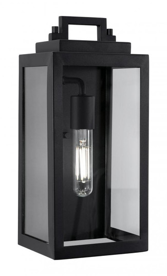 Kansas 14'' Outdoor Med Base Sconce,120V,BK (1|KANW0714MBBK)