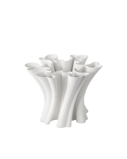 Godet Twist White Vase (92|1200-0935)