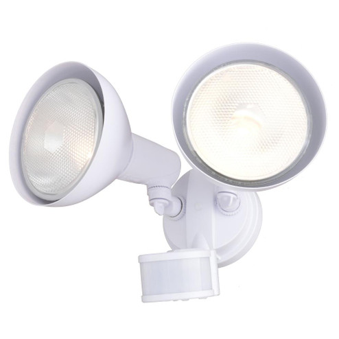 11.75-in. 2 Light Outdoor Motion Sensor Security Flood Light White 240 Deg. (51|T0696)