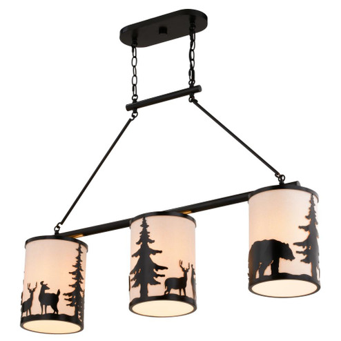 Acadia 3 Light Linear Chandelier Bronze (51|H0302)