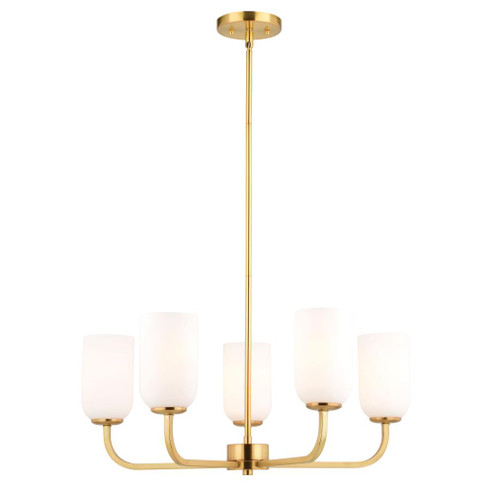 Shelby 26-in. 5 Light Chandelier Natural Brass (51|H0305)