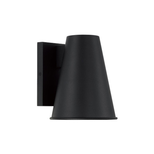 1-Light Outdoor Night Sky Friendly Cone Wall Lantern in Black with Painted White Interior (42|955111BK)