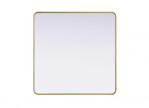 R Corner Square Mirror 42''x42''x2'' Brass (758|MR8A4242BRA)