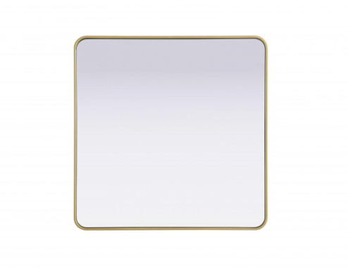 R Corner Mirror 36''x36''x2'' Brass (758|MR8A3636BRA)