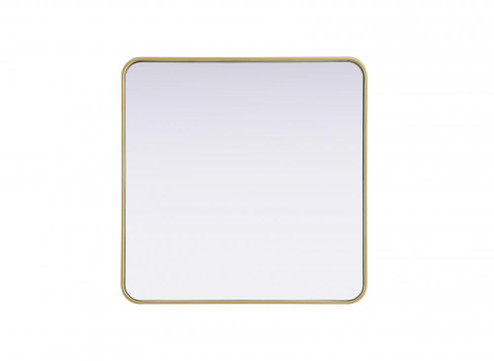R Corner Square Mirror 30''x30''x2'' Brass (758|MR8A3030BRA)
