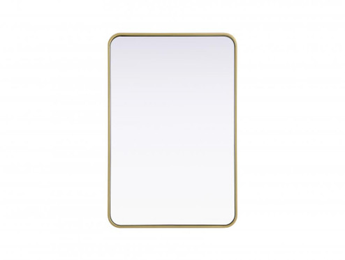 Contour Metal Rectangle Mirror 24x36 in Brass (758|MR8A2436BRA)