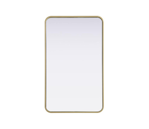 R Corner Mirror 22''x36''x2'' Brass (758|MR8A2236BRA)