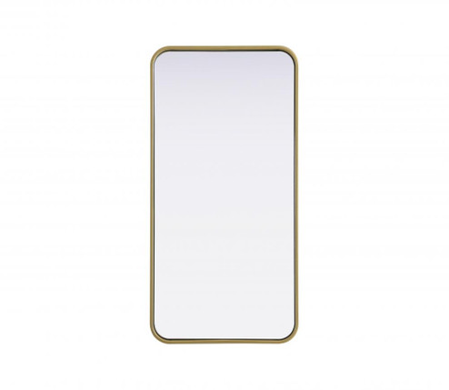 R Corner Mirror 18''x36''x2'' Brass (758|MR8A1836BRA)