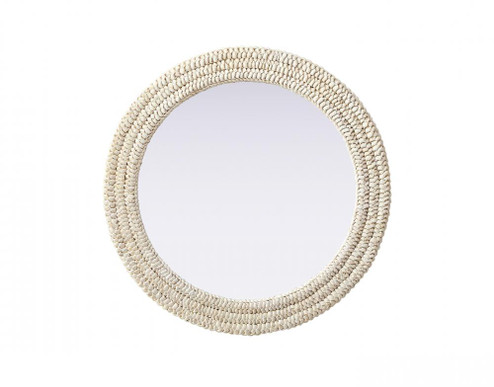 Jute Rope Mirror D30'' Linen White (758|MR4B30LN)