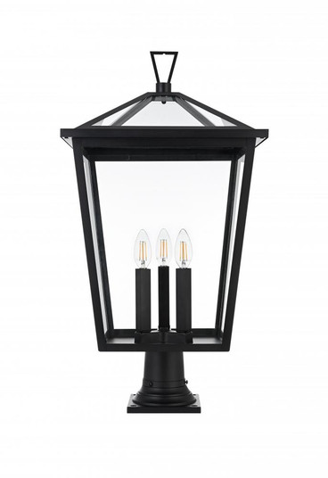 Outdoor Pole Light L14'' W14'' H27.5'' L3 Black (758|OD334P28BK)