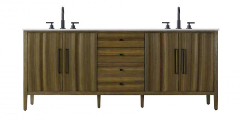 Vanity Cabinet 4Dr 3Dw 84x21.5x35 Hazel Oak (758|VF29684DHO)