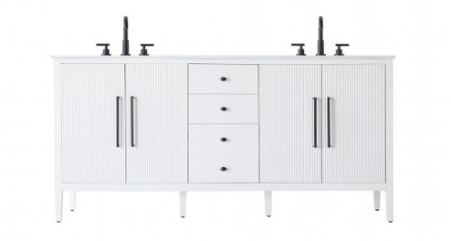 Vanity Cabinet 4Dr 3Dw 72x21.5x35 White (758|VF29672DWH)