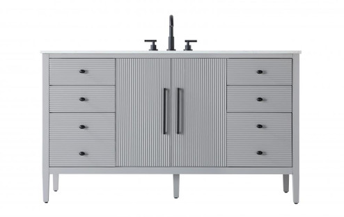 Vanity Cabinet 2Dr 6Dw 60x21.5x35 Grey (758|VF29660GR)