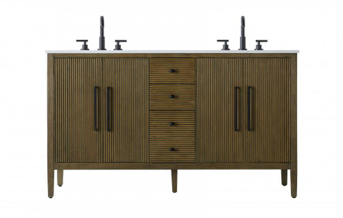60 inch Double Bathroom Vanity in Hazel Oak (758|VF29660DHO)