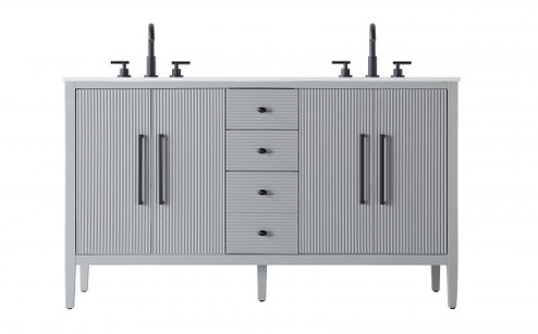 Vanity Cabinet 4Dr 3Dw 60x21.5x35 Grey (758|VF29660DGR)