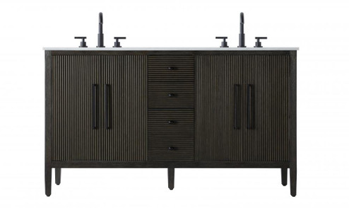 Vanity Cabinet 4Dr 3Dw 60x21.5x35 Chocolate Oak (758|VF29660DCO)