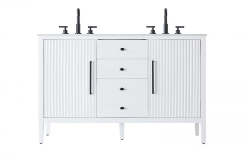 Vanity Cabinet 2Dr 3Dw 54x21.5x35 White (758|VF29654DWH)