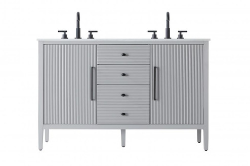54 inch Double Bathroom Vanity in Grey (758|VF29654DGR)