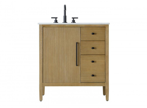 Vanity Cabinet 1Dr 3Dw 32x21.5x35 Linen Oak (758|VF29632LO)