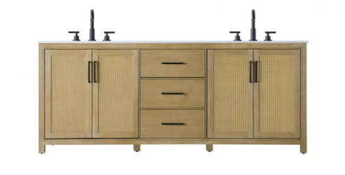 Vanity Cabinet 4Dr 3Dw 84x21.5x35 Linen Oak (758|VF29584DLO)