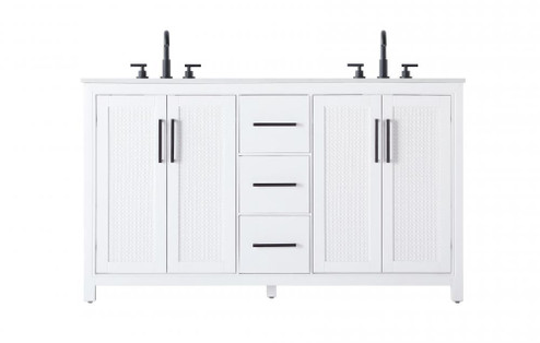 Vanity Cabinet 4Dr 3Dw 60x21.5x35 White (758|VF29560DWH)