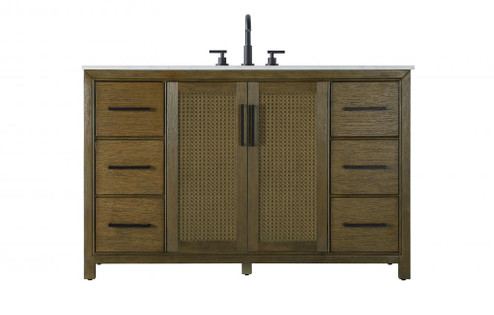 Vanity Cabinet 2Dr 6Dw 54x21.5x35 Hazel Oak (758|VF29554HO)