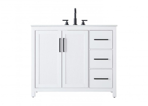 Vanity Cabinet 2Dr 3Dw 42x21.5x35 White (758|VF29542WH)