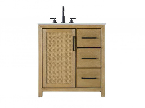 Vanity Cabinet 1Dr 3Dw 32x21.5x35 Linen Oak (758|VF29532LO)