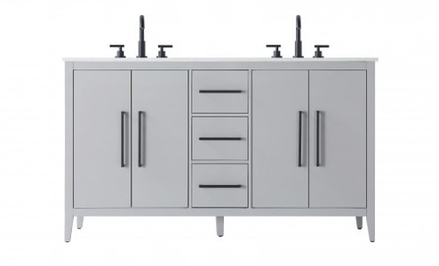 60 Inch Double Bathroom Vanity In Grey (758|VF29360DGR)