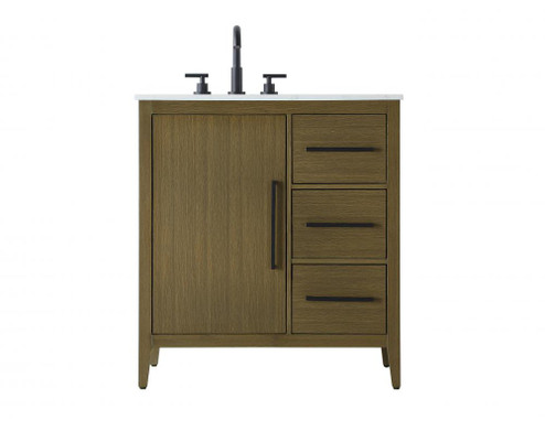 32 Inch Single Bathroom Vanity In Chestnut Brown (758|VF29332MCB)