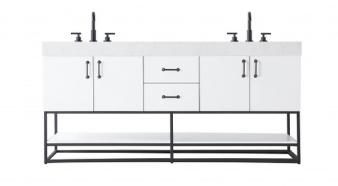 Vanity Cabinet 4Dr 2Dw 72x21.5x34 White (758|VF29272DWH)