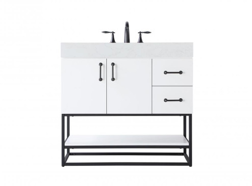 Vanity Cabinet 2Dr 2Dw 36x21.5x34 White (758|VF29236WH)