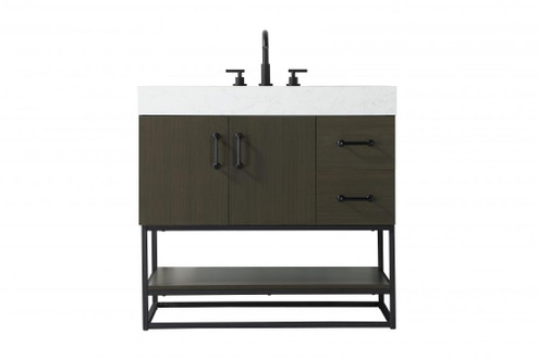 Vanity Cabinet 2Dr 2Dw 36x21.5x34 Mocha Brown (758|VF29236MMB)